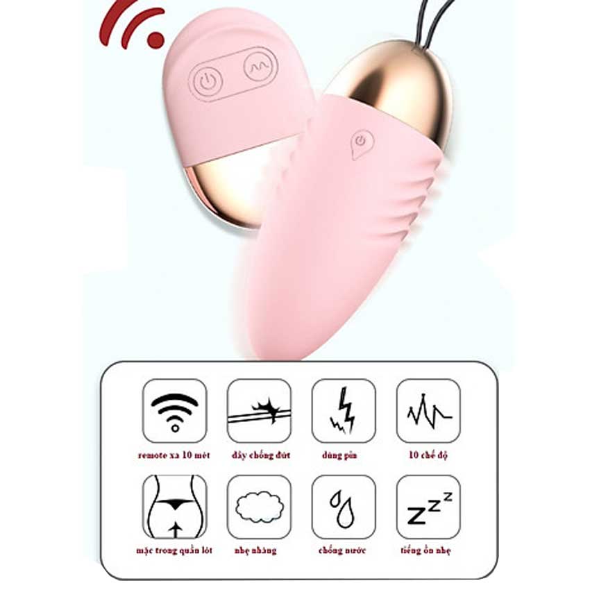 Trứng Rung Bluetooth Từ Xa Cao Cấp Kích Thích Mạnh Mẽ