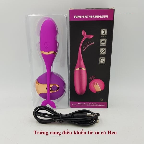 Máy Rung Cá Heo Không Dây 10 Chế Độ Massage Tăng Khoái Cảm