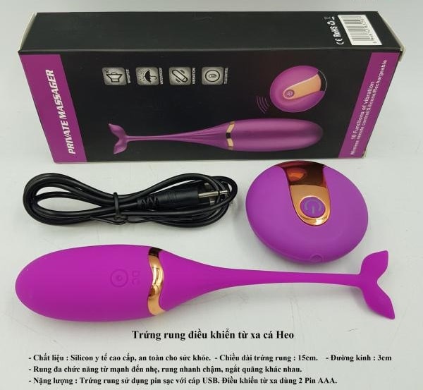 Máy Rung Cá Heo Không Dây 10 Chế Độ Massage Tăng Khoái Cảm