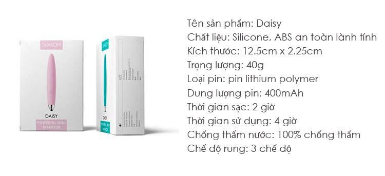Thanh Rung Mini Svakom Daisy Chính Hãng Mỹ Kích Thích Cực Mạnh
