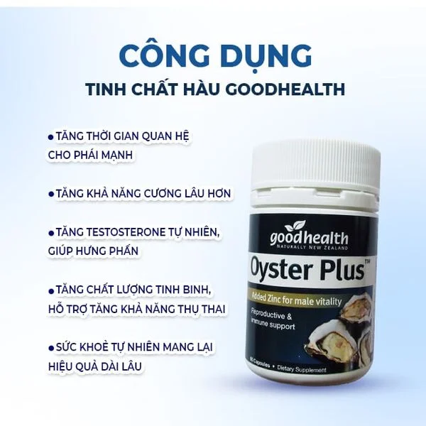 Viên Uống Tinh Chất Hàu Oyster Plus Goodhealth New Zealand Chính Hãng Bổ Dưỡng