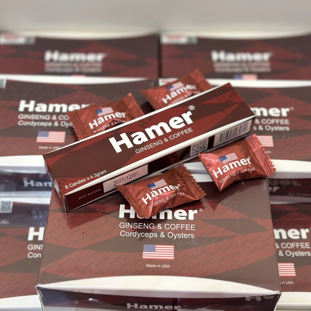 Kẹo Sâm Hamer USA Chính Hãng tăng lực năng lượng sức khỏe