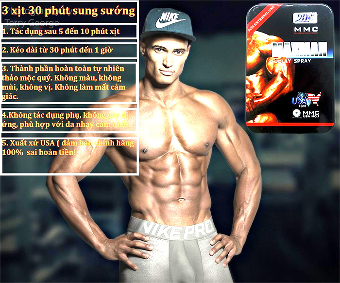 Xịt Chống Xuất Tinh Sớm USA MAXMAN 10ml Kéo Dài Đến 30 Phút