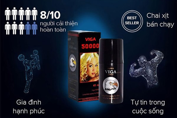 Chai Xịt Viga Đức 50000 45ml Tăng Cuồng Phấn Kéo Dài Đỉnh Cao