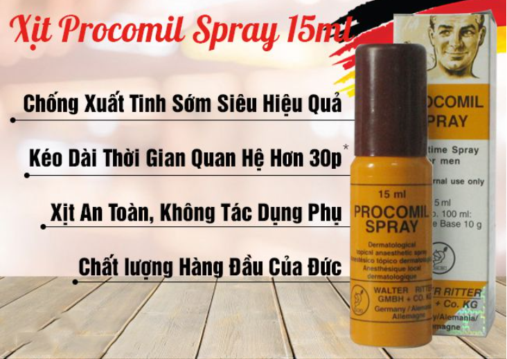 Procomil Spray Đức 15ml Kéo Dài Thời Gian Quan Hệ Hiệu Quả