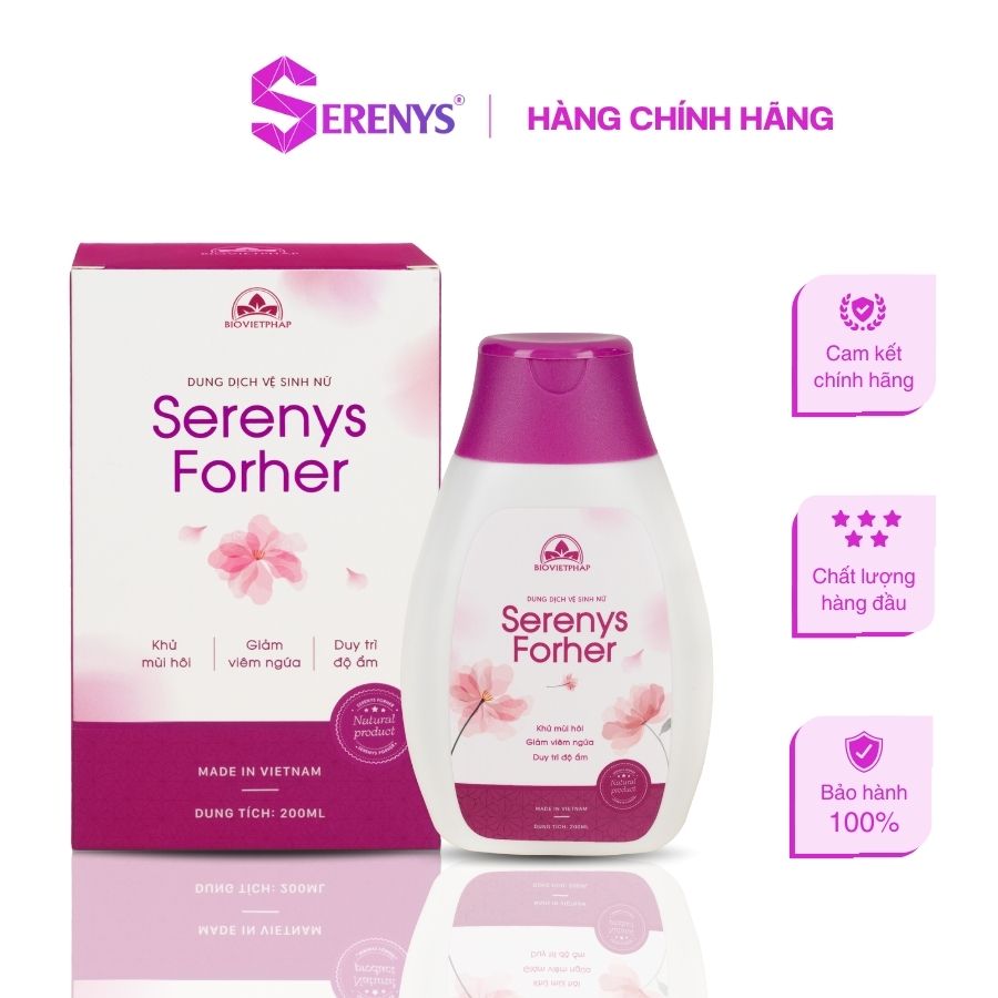 Serenys ForHer 200ml dung dịch vệ sinh nữ dịu nhẹ an toàn