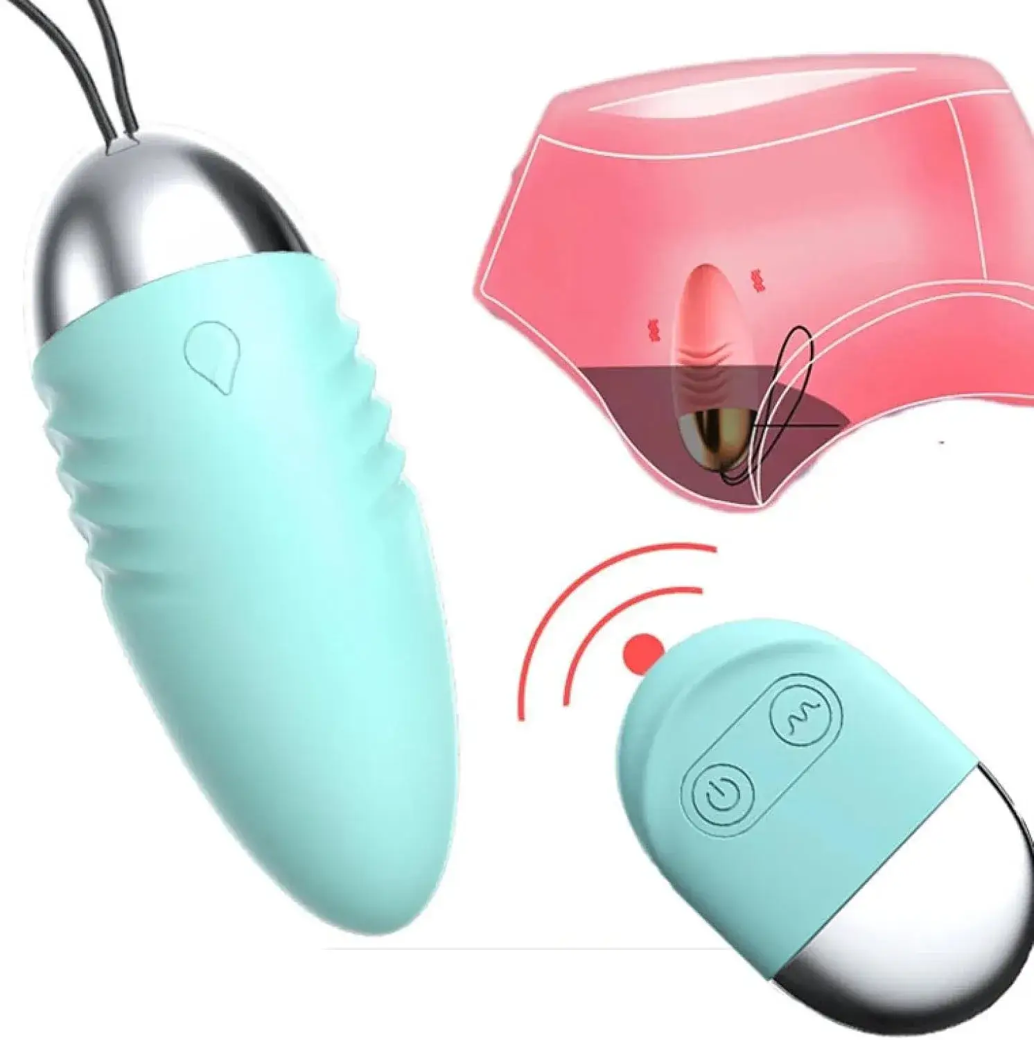 Trứng rung mini điều khiển xa DV04A silicone ABS, 10 chế độ, pin AAA