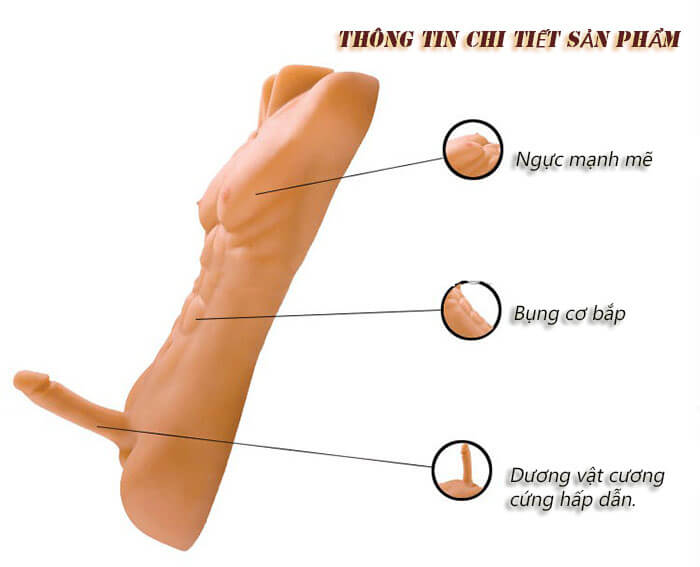 Búp bê tình dục nam bán thân cao cấp cho nữ thỏa mãn
