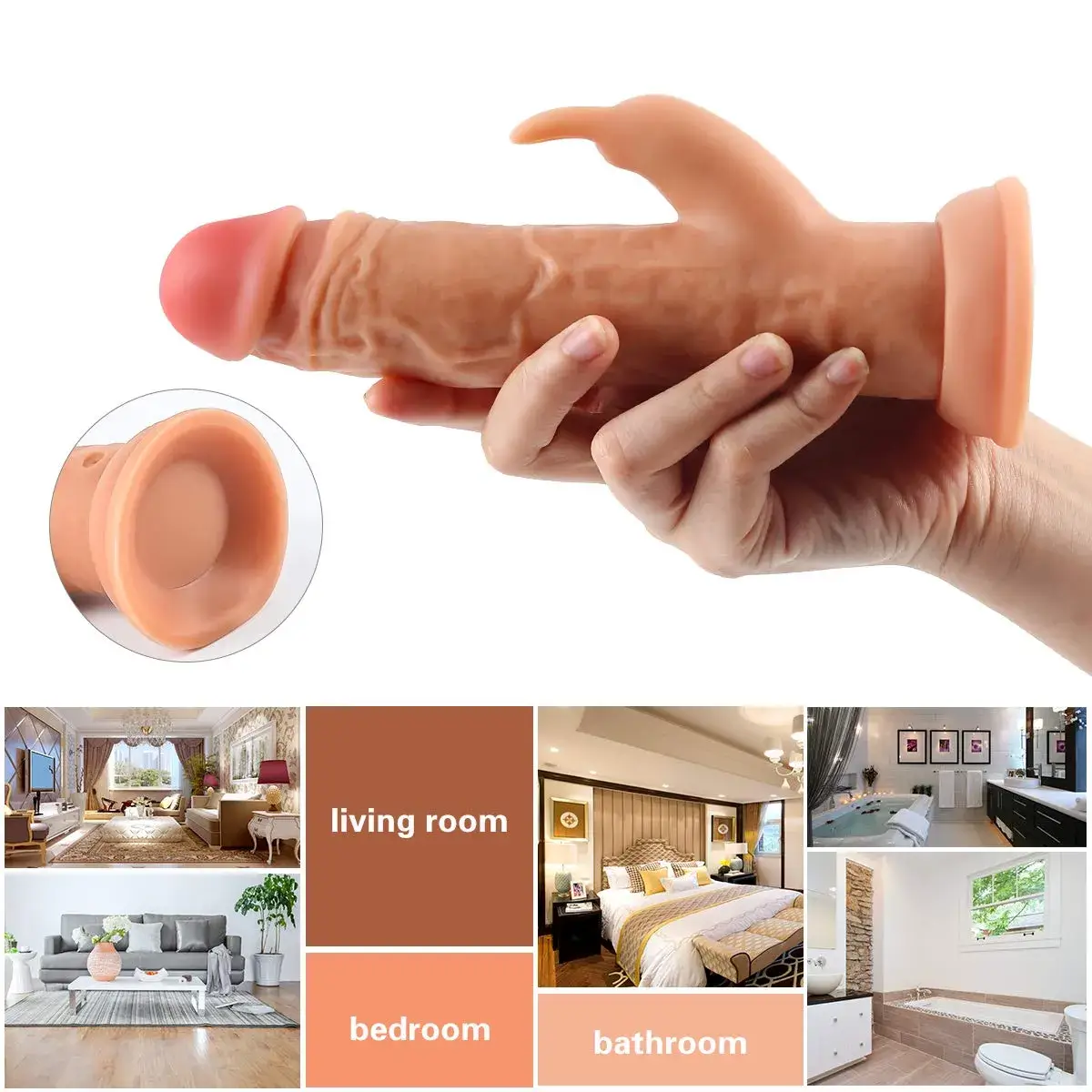 Dương Vật Giả Silicon Mềm Rung Ngoáy Điều Khiển Không Dây DV40D