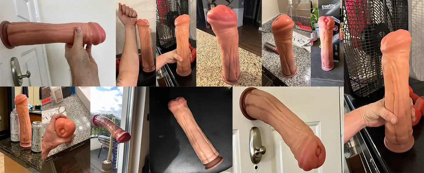 Dương vật giả siêu khủng 30cm DV68R silicone Bạch Kim đế hút mạnh