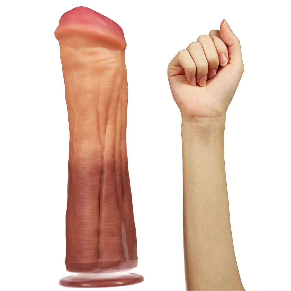 Dương vật giả siêu khủng 30cm DV68R silicone Bạch Kim đế hút mạnh