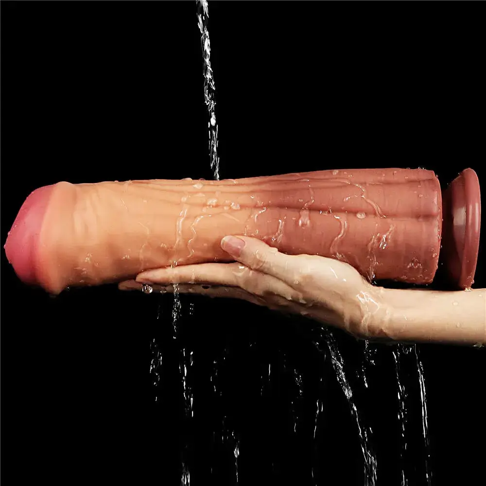 Dương vật giả siêu khủng 30cm DV68R silicone Bạch Kim đế hút mạnh