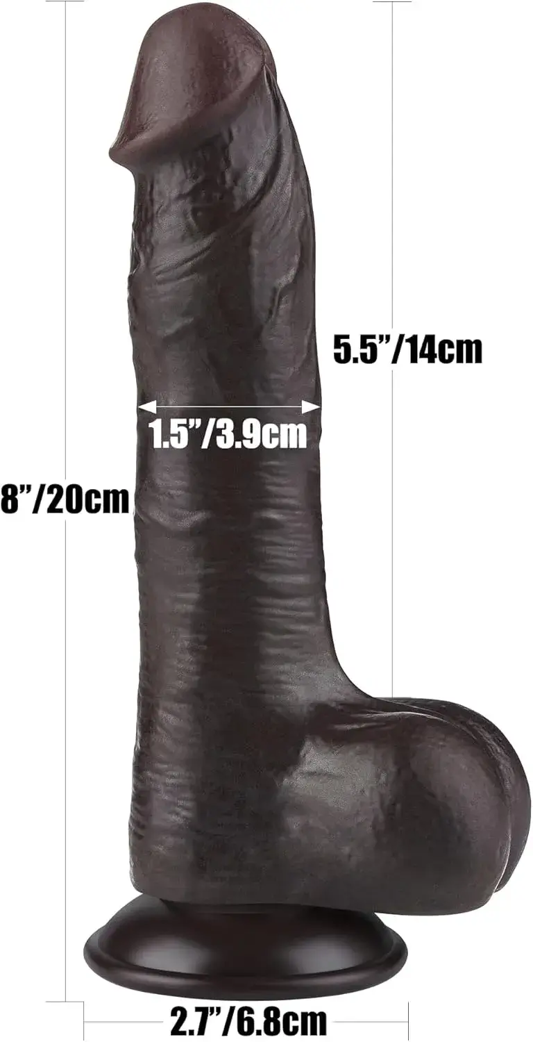 Dương Vật Giả Châu Phi Mềm Mại Sướng DV68B Màu Da Sẫm Chính Hãng