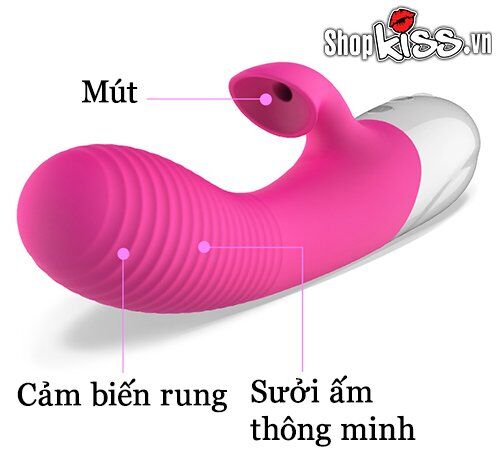 Máy massage Omysky đa năng rung bú mút sưởi ấm kích thích điểm G