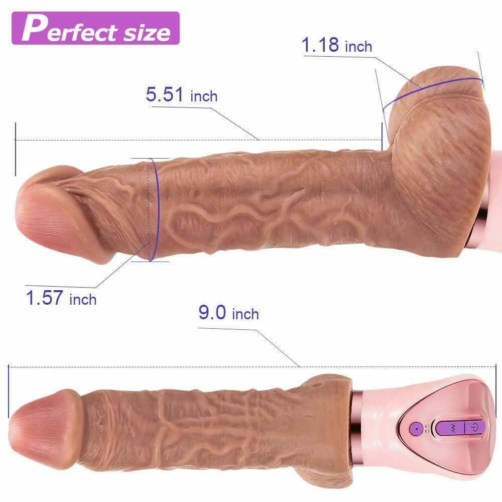 Dương vật giả DV44Q mềm rung sưởi ấm như thật cho nữ