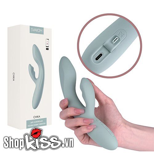 Máy massage sưởi ấm Svakom Chika điều khiển app, kích thích điểm G âm vật