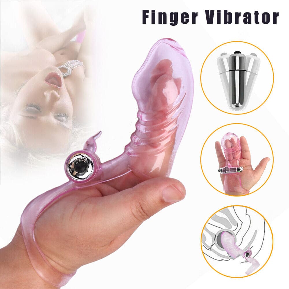 DC10T Bao cao su rung đeo ngón tay kích thích âm đạo cực đã