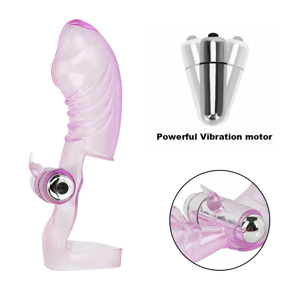 DC10T Bao cao su rung đeo ngón tay kích thích âm đạo cực đã