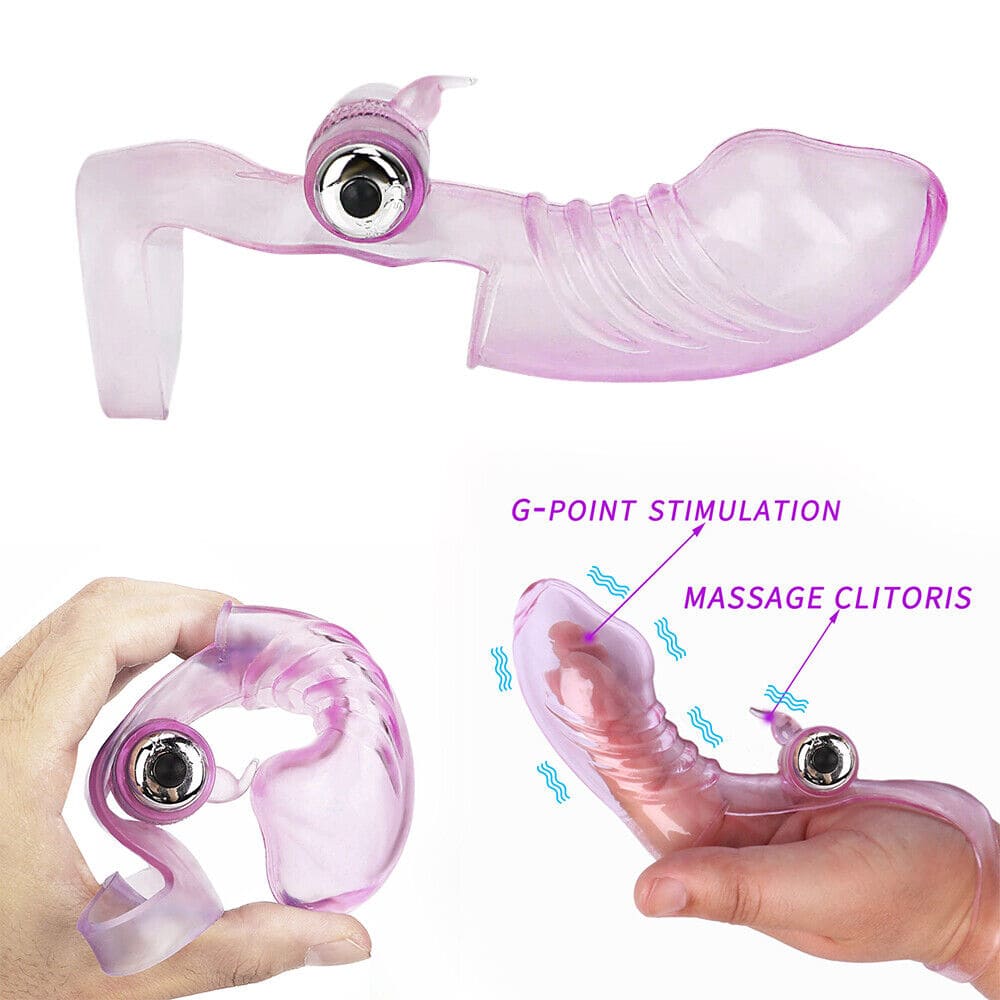 DC10T Bao cao su rung đeo ngón tay kích thích âm đạo cực đã