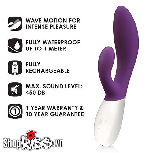 Dụng cụ massage Lelo Ina Wave 2 điểm G âm vật mạnh mẽ kích thích