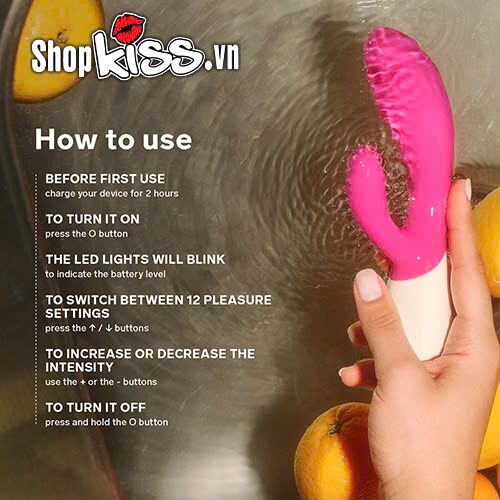 Dụng cụ massage Lelo Ina Wave 2 điểm G âm vật mạnh mẽ kích thích