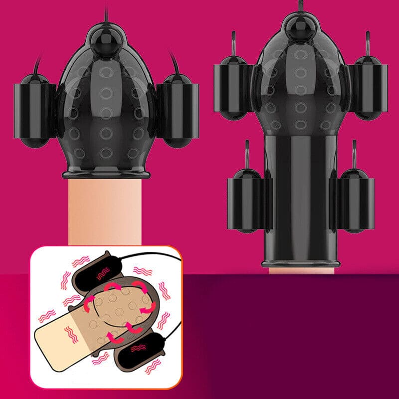 Bao cao su DC33E đôn dên rung chụp đầu tăng khoái cảm nam