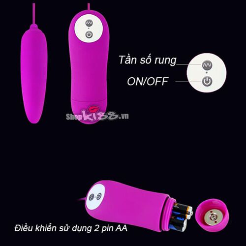 Trứng rung Bé Hạt Tiêu Prettylove 12 chế độ rung siêu mềm