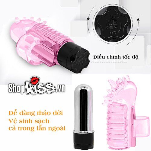  Nhập sỉ Trứng rung đeo ngón tay kích thích âm vật Finger Vibrator nhập khẩu