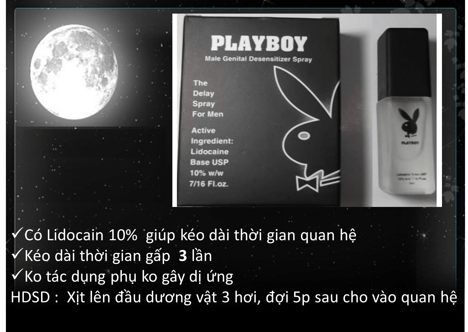 XTS18 Playboy 5ml - Chai xịt kéo dài quan hệ, tăng cường phê