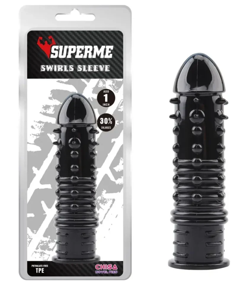 Bao Cao Su Đôn Dên Gai Bi Gân BD25A Supreme TPE Đen Đẳng Cấp