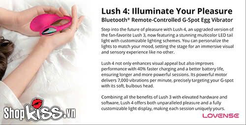 Trứng rung Lovense Lush 4 kích thích điểm G âm vật cực phê