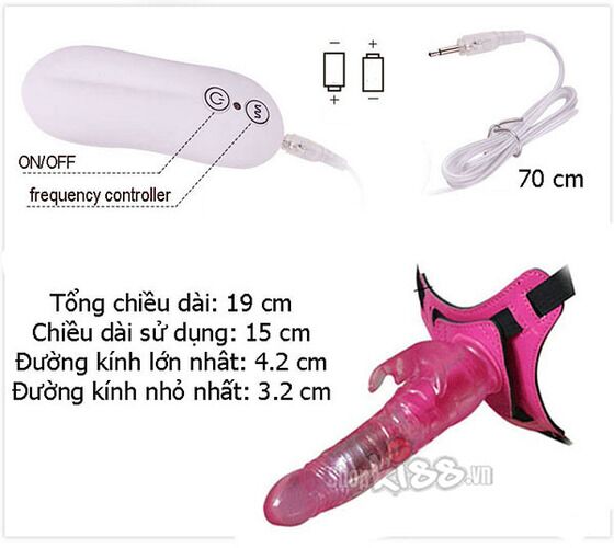 Dương Vật Rung Rabbit Harness Kích Thích Siêu Phê Kèm Dây Đeo