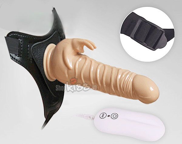 Dương Vật Rung Rabbit Harness Kích Thích Siêu Phê Kèm Dây Đeo