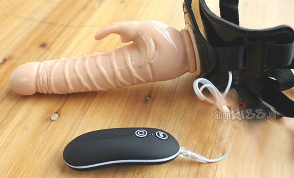 Dương Vật Rung Rabbit Harness Kích Thích Siêu Phê Kèm Dây Đeo