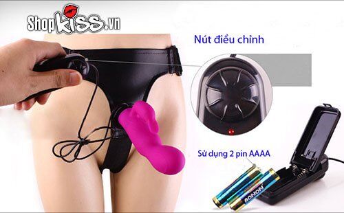 Dương vật giả dây đeo rung gân nổi thắt khúc silicone cao cấp