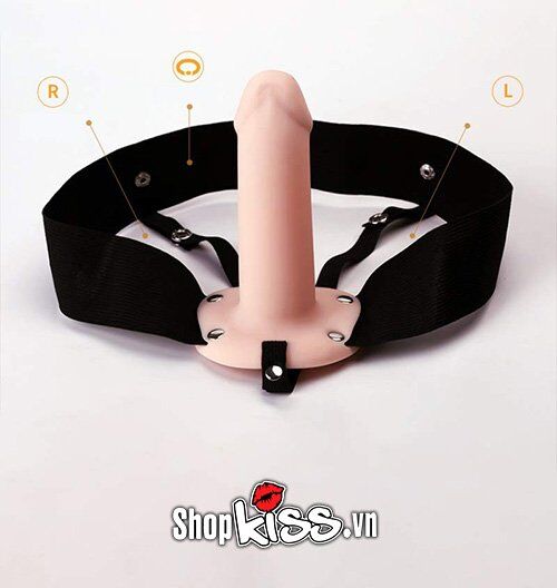 Dương vật dây đeo rỗng ruột mềm mịn size vừa da silicon an toàn
