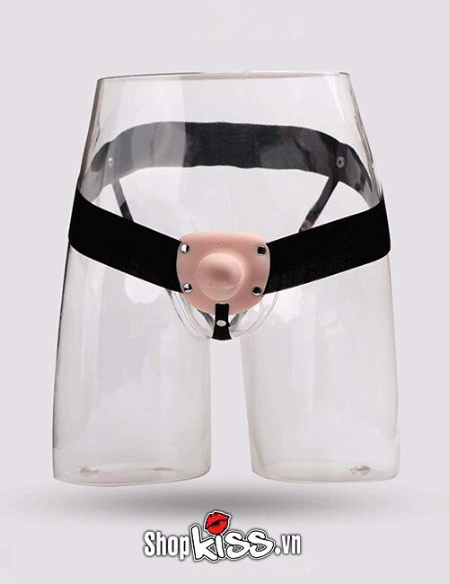 Dương vật dây đeo rỗng ruột mềm mịn size vừa da silicon an toàn