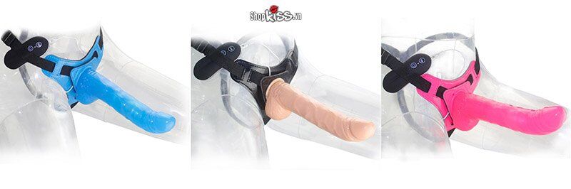 Dương Vật Dây Đeo Rung Harness Curved Dong Mềm Mại Co Giãn