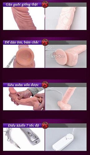  Giá sỉ Dương vật Loveaider rung ngoáy siêu mềm mịn loại tốt