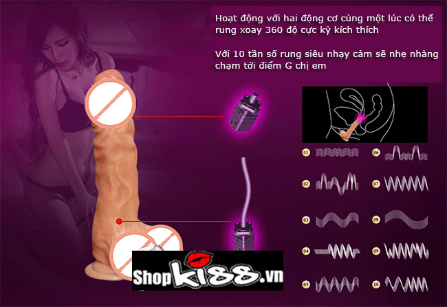  Mua Dương vật siêu rung ngoáy sạc pin Loveaider Imperial hàng mới về