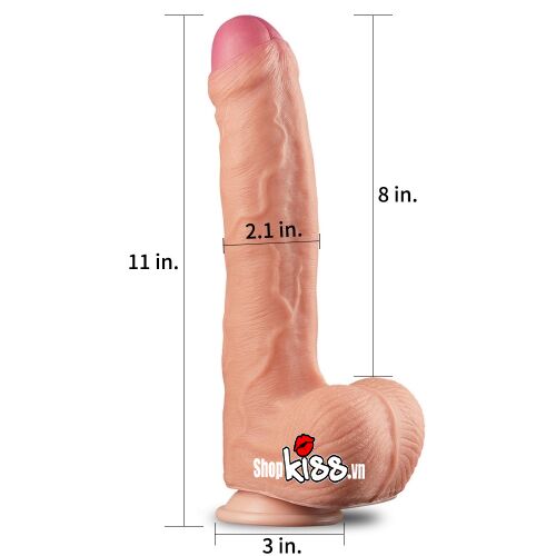 Lovetoy Nature Cock 11 inch Dương vật khủng gắn tường Sành điệu