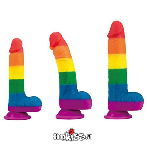 Dương vật giả silicone đa sắc Lovetoy 3 size bán chạy giá rẻ