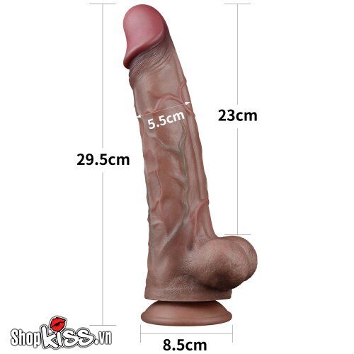 Dương Vật Giả 2 Lòng 11.5 Inch Kích Thích Cực Đỉnh Mua Ngay