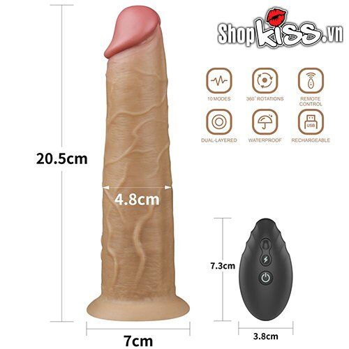 Lovetoy Nature Cock dương vật giả rung ngoáy to khủng - Siêu phê