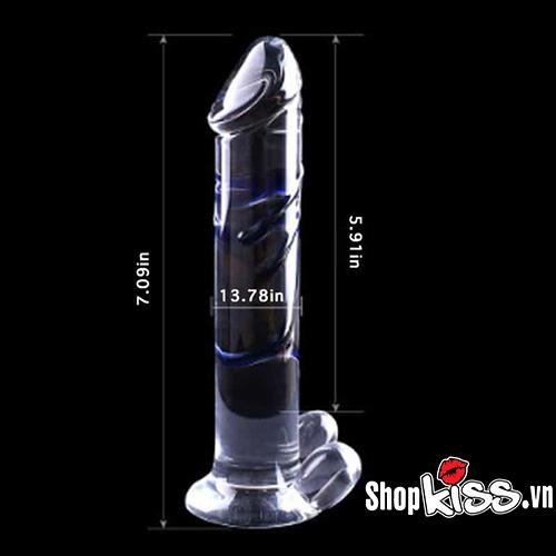 Dương vật thủy tinh gân xanh cao cấp giúp tăng khoái cảm