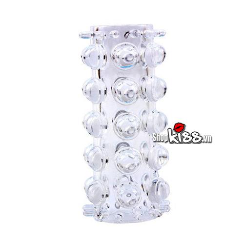 Bộ đôn silicon 7 khúc trong suốt mềm dẻo tăng kích thước dương vật