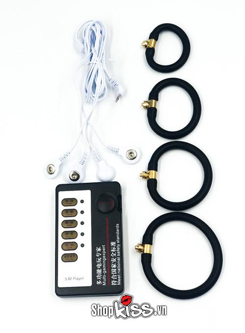 Vòng đeo tập dương vật xung điện silicon kích thích mạnh Vòng đeo tập dương vật xung điện silicon kích thích mạnh