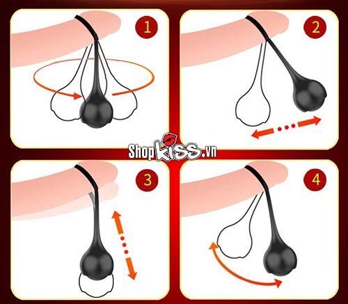 Bộ bóng tập dương vật Aichao silicon ABS đeo dễ dùng tăng cảm giác