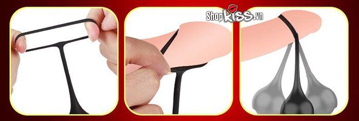 Bộ bóng tập dương vật Aichao silicon ABS đeo dễ dùng tăng cảm giác