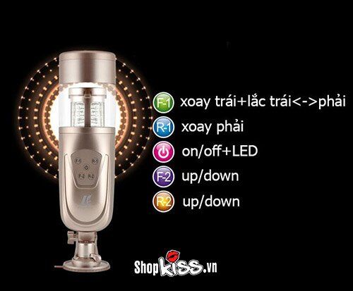 Máy sục dương vật 28 kiểu Flashing Lover pin sạc USB tiện lợi